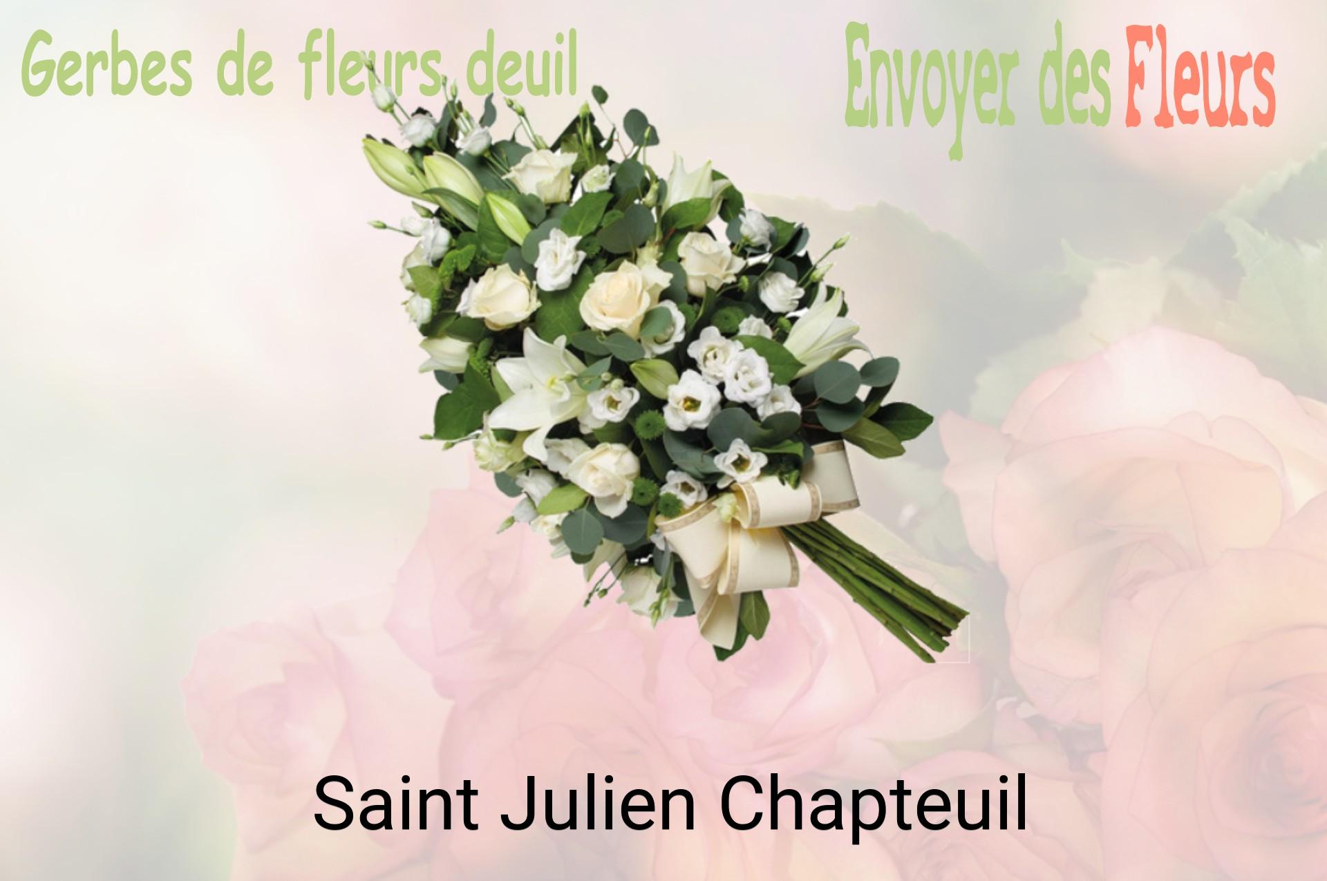 Gerbe de fleurs de deuil livrée à Saint-Julien-Chapteuil